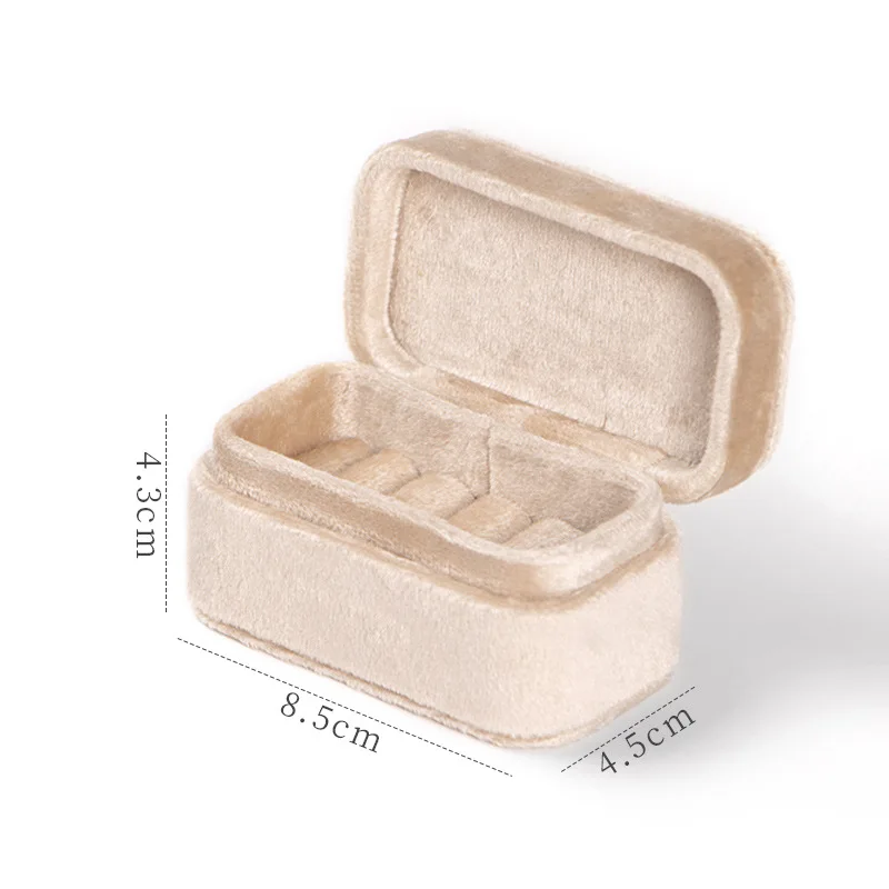 Velvet Portable Jewelry Box Travel Mini Ring Box High-end Exquisite for Ring Earrings Storage Display Jewelry Organizer Box