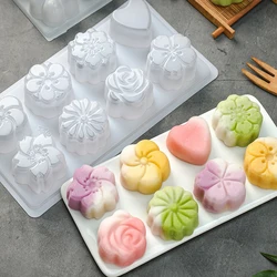 Jelly Mold 8 Compartments Plastic Fondant Flower Heart Pudding Mould Home Kitchen Reusable