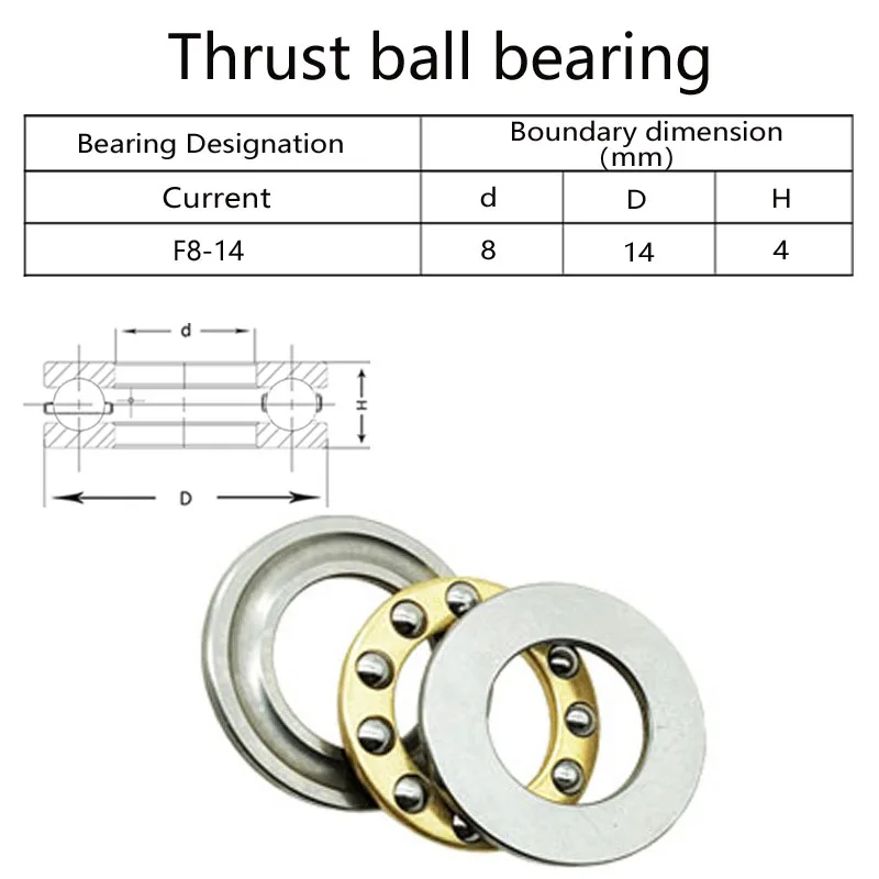 1PCS Miniature Plane Bearing F8-14 F8-16 F8-19 F8-22 F9-17 F9-20 F10-17  F10-18 F12-20 F12-21 F12-23  F13-22 bearings