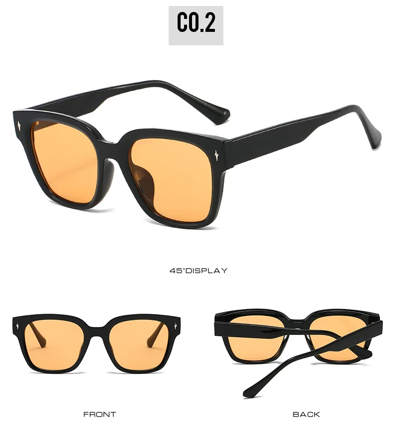 2025 qualität Metall Kern Quadrat Sonnenbrille Frauen Koreanische Marke Designer Tr90 Mode Unisex Männer Gläser – Detail 8