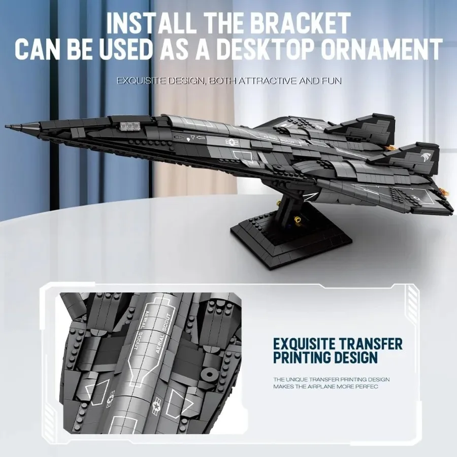 

2025 New Creative Kids Building Blocks Fighter Military Bomber Aircraft Bricks Model Puzzle Assembly For Children DIY Toys Gift