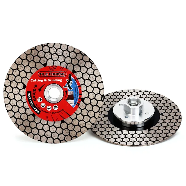 Casaverde D115mm/125mm Diamentowa tarcza tnąca do płytek, porcelanowe ostrze szlifierskie ze zdejmowanym kołnierzem do cięcia kamienia szlifierskiego