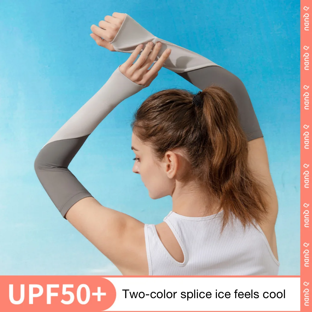 Fashionable Double-Color Ice Sleeves, a Must-Have Sleeves for Outdoor Driving, Cycling and Hiking in Summer, Sun Protection and Uv Protection, Ice