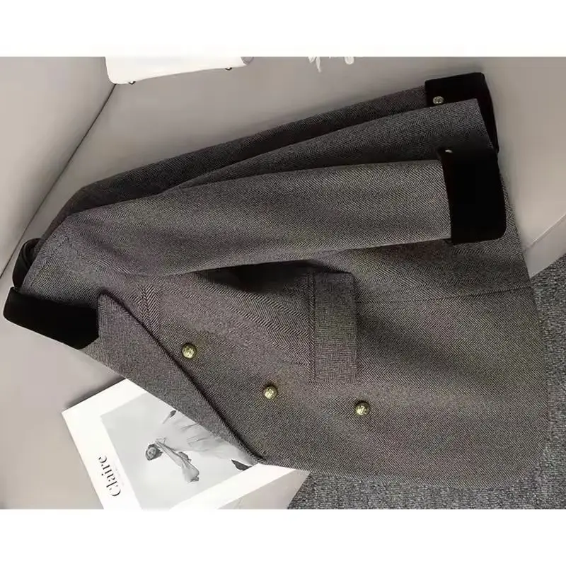 

Весенне-осенний корейский женский дизайнерский лоскутный пиджак, пальто, женский модный повседневный пиджак, женский большой размер 4XL, верхняя одежда