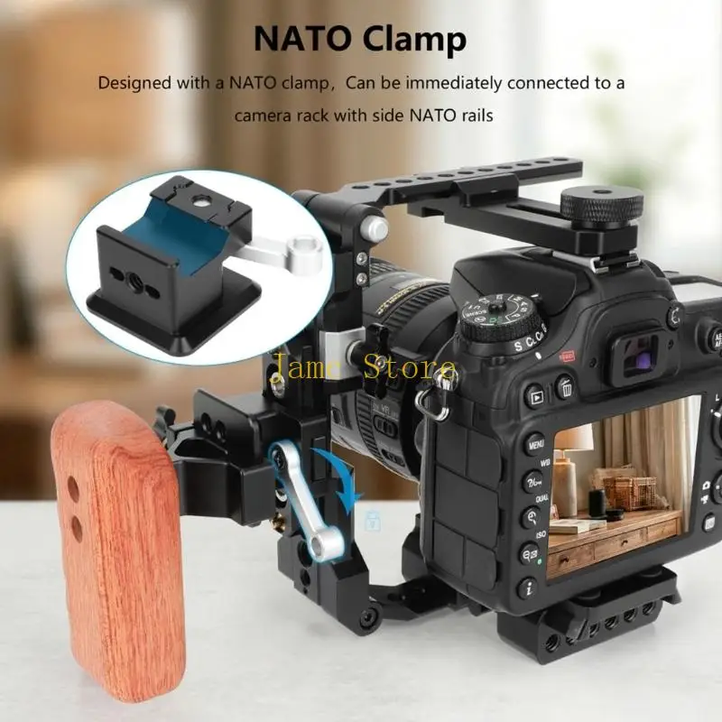 LX0B Camera Accessory Base for Mounting, Quick Release Plate with Metal Body, 1/4 and 3/8 Thread, Small Size for Camera Support