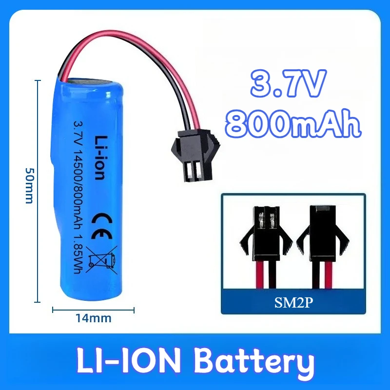 10 قطعة 500/800/1200 مللي أمبير 14500 بطارية ليثيوم سعة كبيرة كابل شحن بطارية قابلة للشحن بالإضافة إلى لوحة حماية متينة