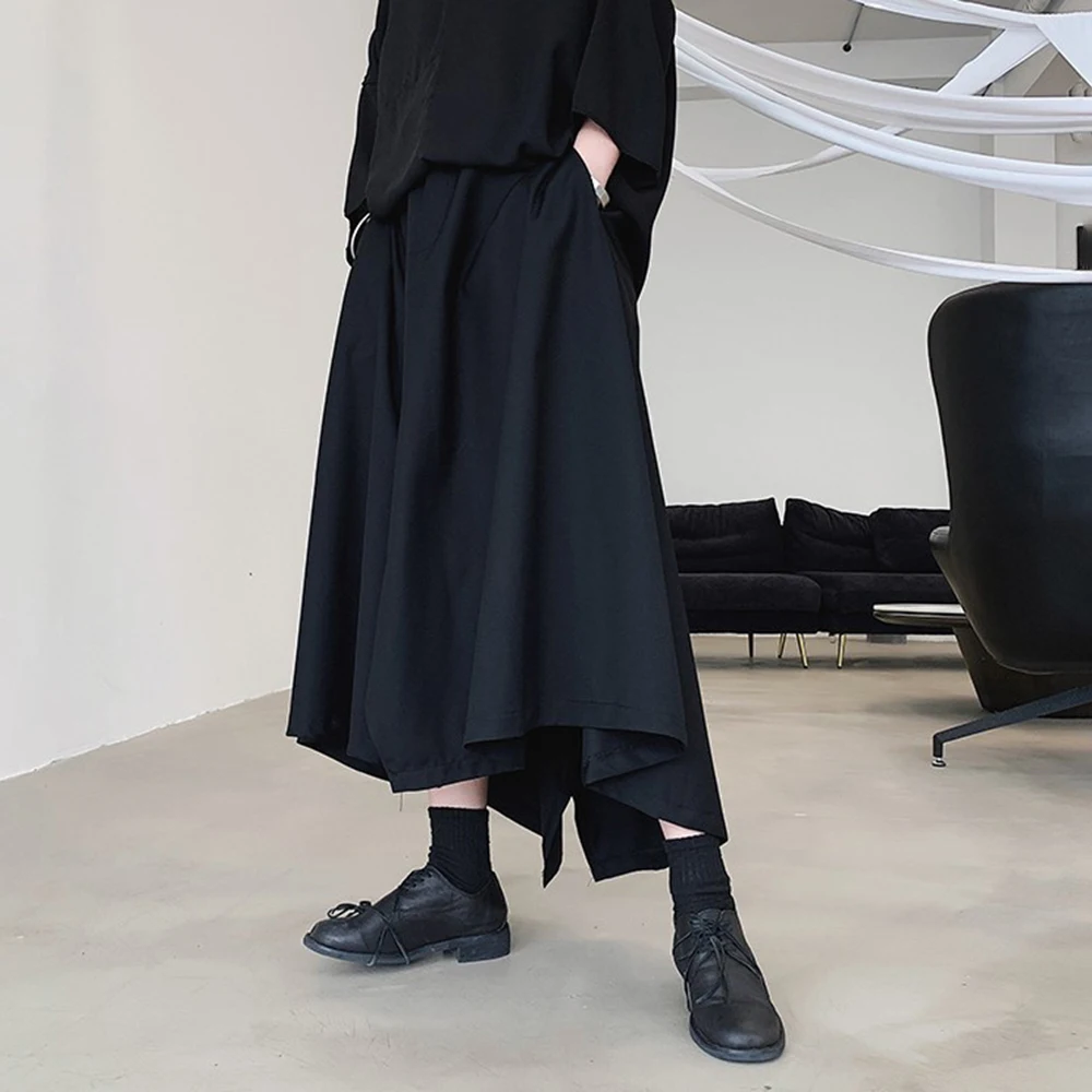 

XS-5XL Spring New Men's Wide-Leg Skirt Pants Unisex American Retro Fashion Trend High Street Casual Loose Niche Men's Bottoms