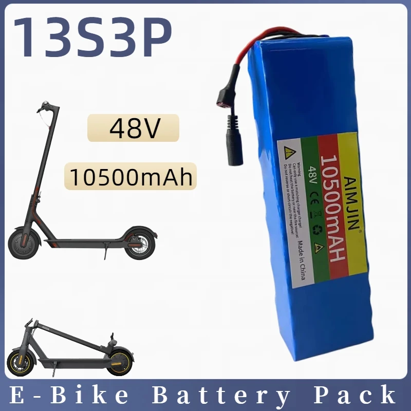 

48V 10.5Ah 18650 13S3P Battery Pack 1500W High Power with BMS For various electronic devices and transportation equipment