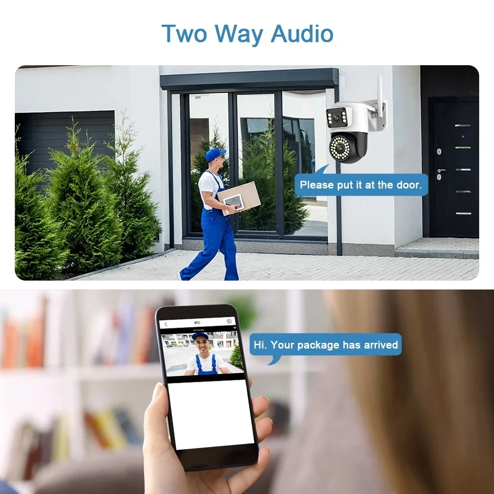 Imagem -02 - Yoosee-câmera de Segurança Outdoor Dual Lens Visão Noturna Alerta de Rastreamento Humanoide Áudio Bidirecional Ptz Cor hd 4k Wifi