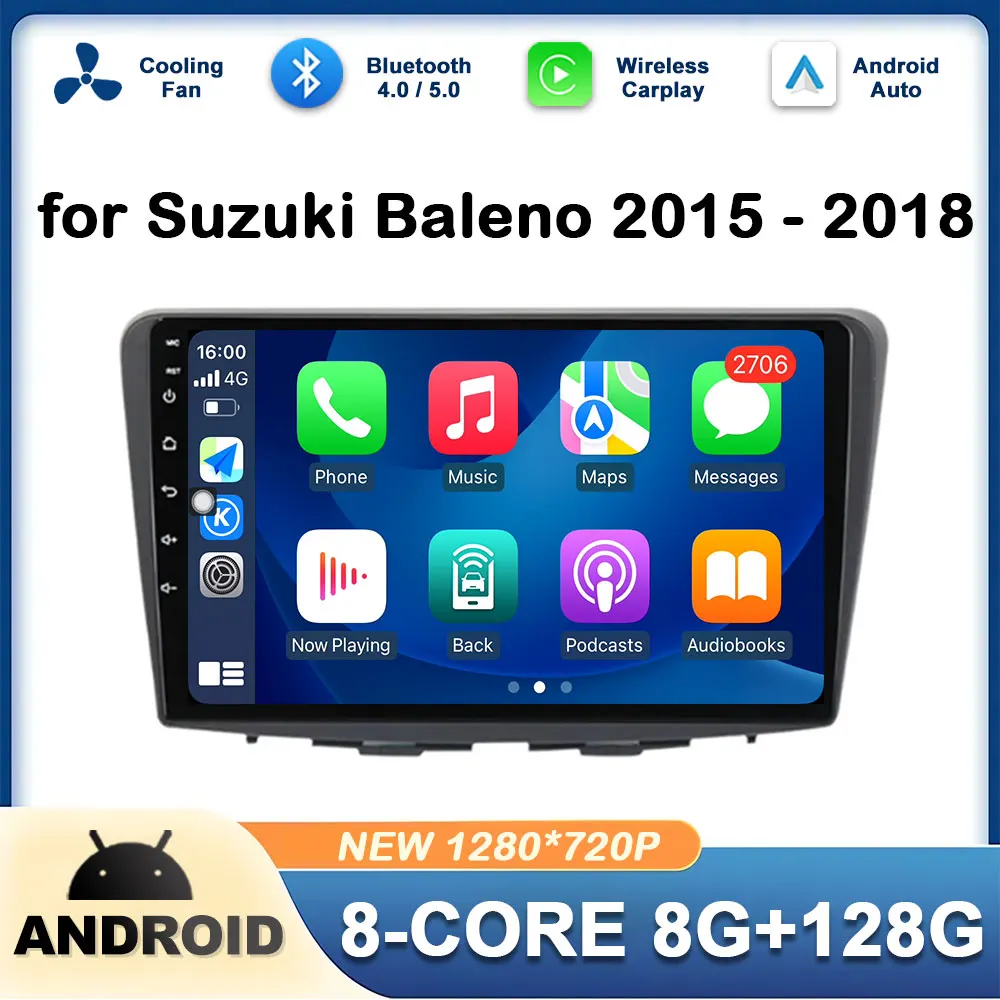 

for Suzuki Baleno 2015 2016 2017 2018 Wireless Carplay Auto Tools Car Radio Multimedia Player DSP Stereo GPS Navi No 2 din WIFI