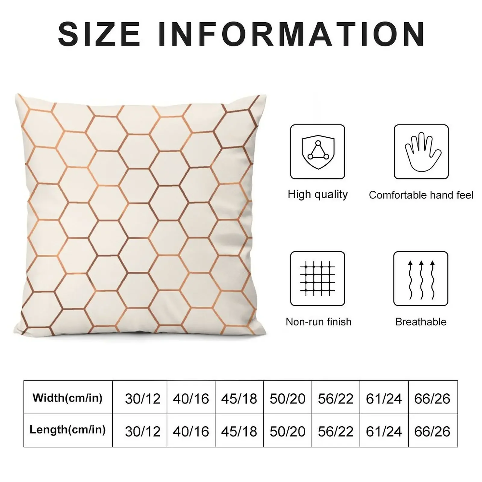 Rose gold copper honeycomb Throw Pillow Christmas Pillow Cases Sitting Cushion pillow