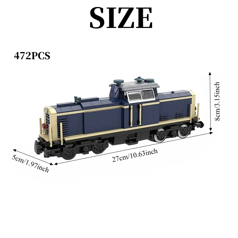 472 قطعة نموذج قطار الشحن الألماني - مجموعة بناء قاطرة البضائع MOC للمراهقين والكبار، هدية جامعي #3