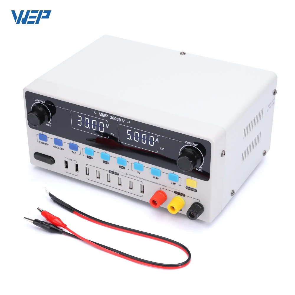 WEP 3005D-V Linear 30V 5A 270W Adjustable Single Output Laboratory Mobile Repair Switching DC Power Supply
