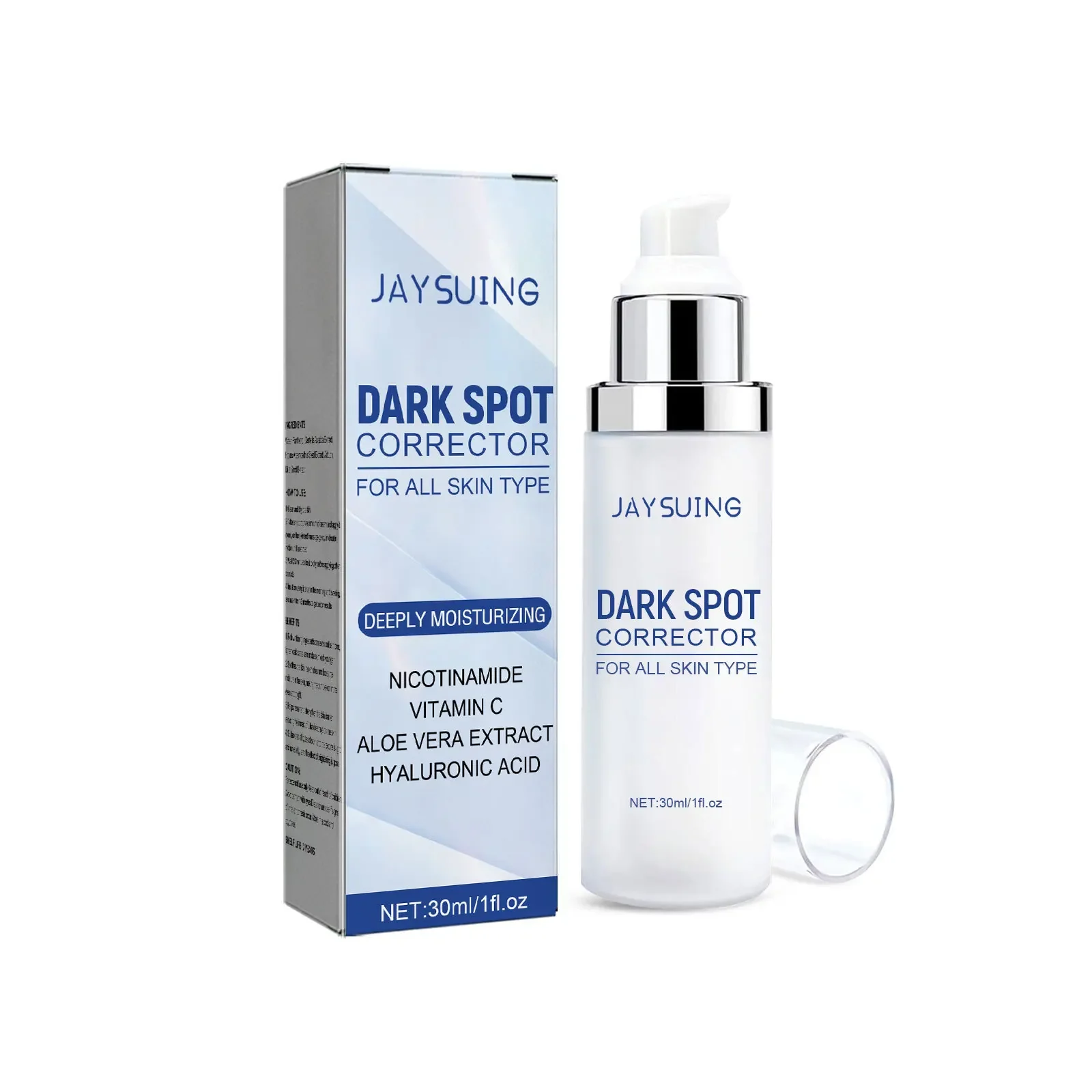 Jaysuing Radiant Skin Suero facial con vitamina C, suero híbrido profundo para el cuidado de la piel, desvanece las manchas oscuras y ilumina la piel compacta