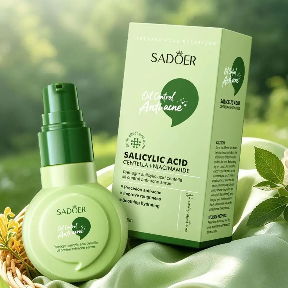 Salicylic Acid Anti-Acne Serum with Centella & Niacinamide – Pore Refining, Oil Control & Hydrating Facial Essence for Smooth Sk