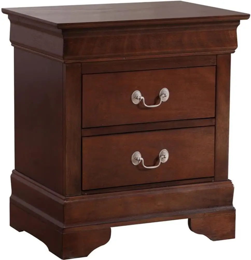 

Louis Phillipe 2 Drawer Nightstand in Cappuccino