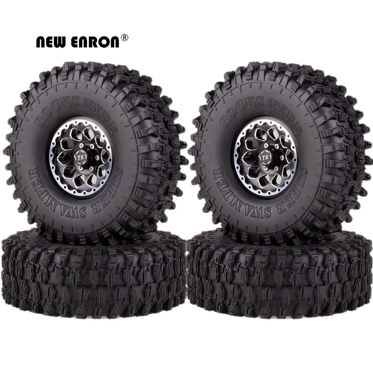 

NEW ENRON 4P 1.9" 120MM Tyre TIRES & Beadlock Wheel Rims For RC CAR 82046-4 TRX-4 T4 Axial SCX10 SCX10 II 90046 90047 D90 D110