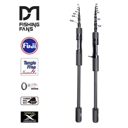 FISHINGFANS Telescopic Portable Travel FUJI O guide Medium Light ML Fishing Rod