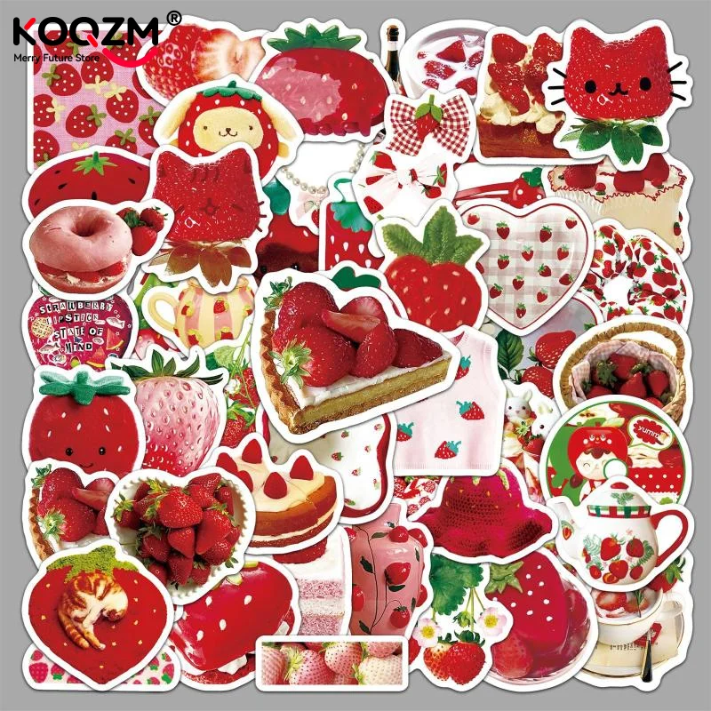 

Cartoon Strawberry Stickers DIY Kid Toys Gift Decorative Decal For Scrapbook Laptop Luggage Bottle Waterproof