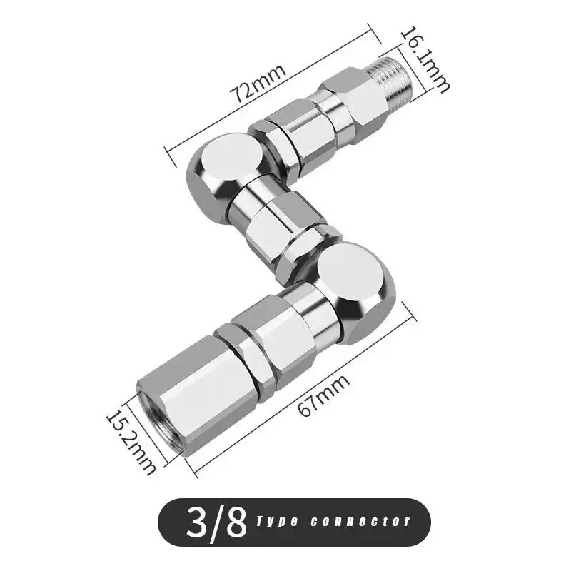 suntool Rotary Joint 6500PSI 1/4 1/2 3/8 Z-type Sprayer Pump Accessory Stainless Steel