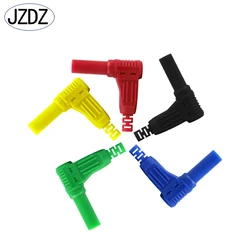 JZDZ 10PCS 4MM Right Angle 90 Degree Banana Plug Safety Welding  Assembly Test Leads Connectors DIY J.10039