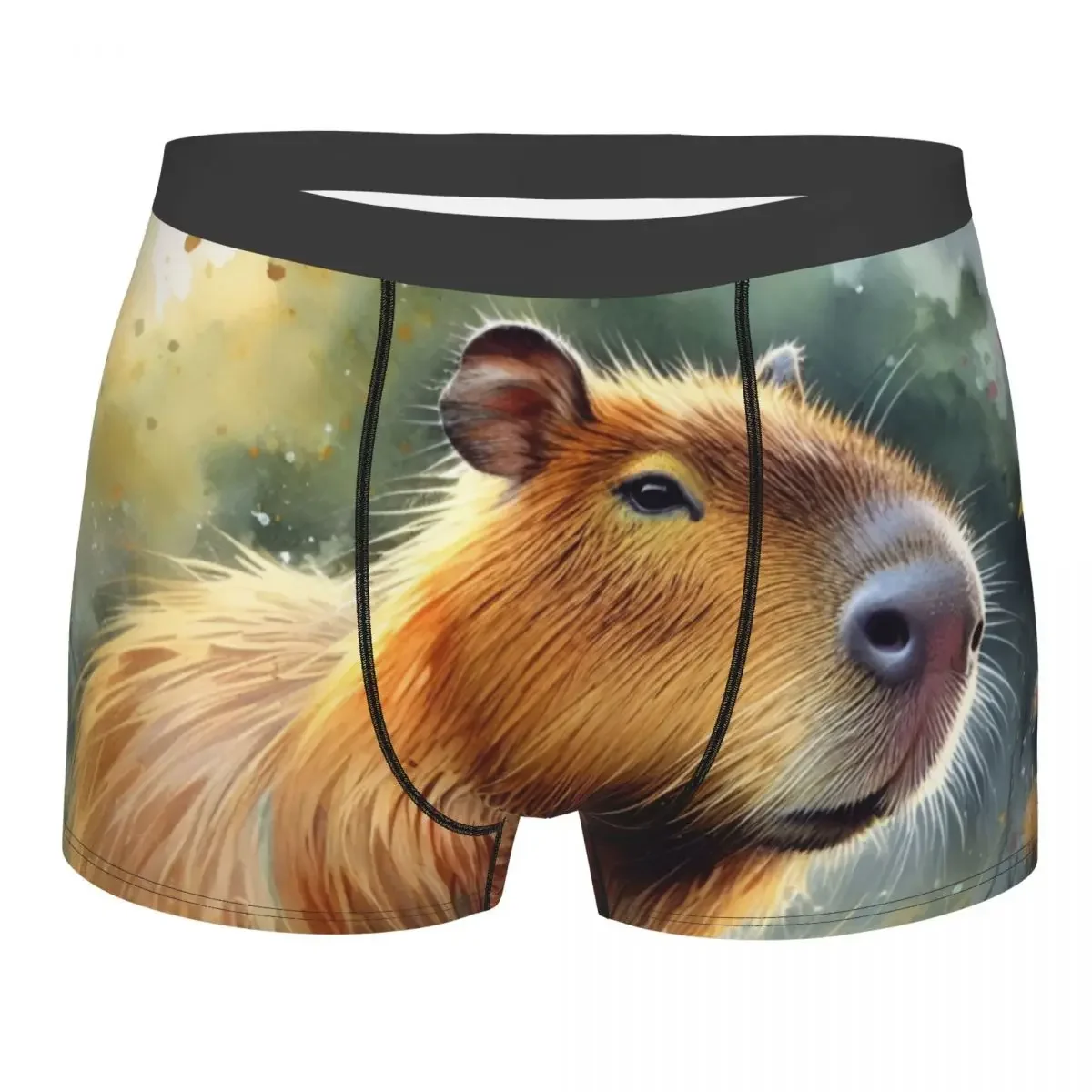 

Capybara Art Underwear Cute Animal Men Shorts Briefs Sexy Trunk Trenky Sublimation Large Size Underpants