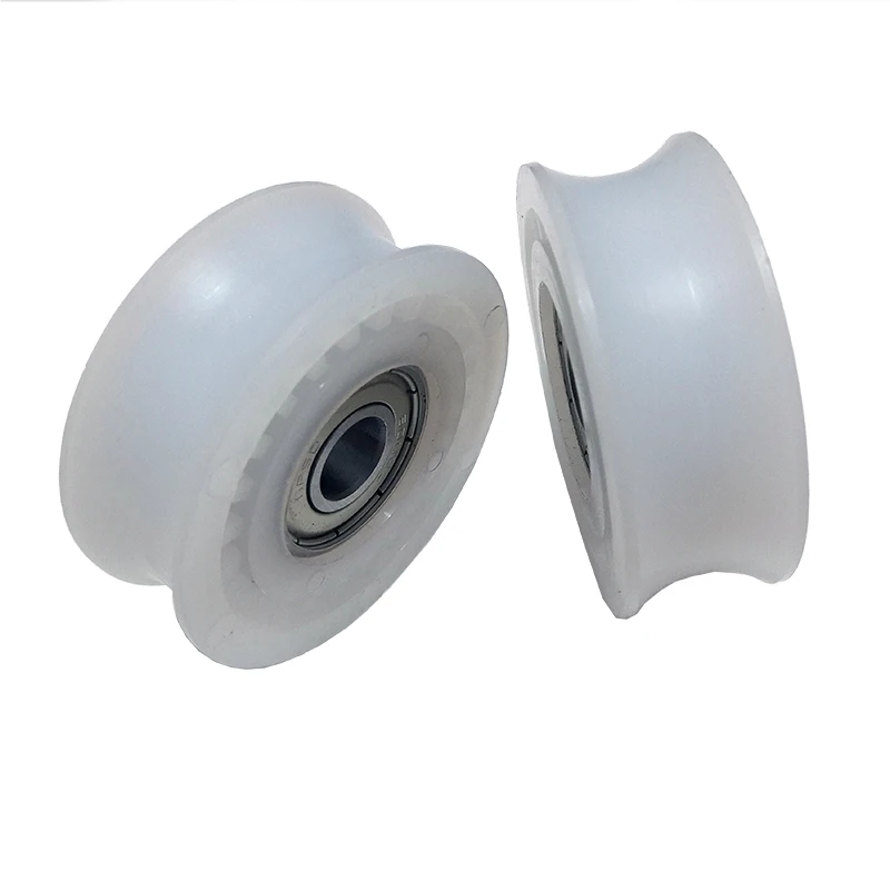 Automatic Glass Door Muted Wheel Sliding Polyurethane Nylon Pulley Spreader Sensors Hanging Fitting Roller Track Hardware Part