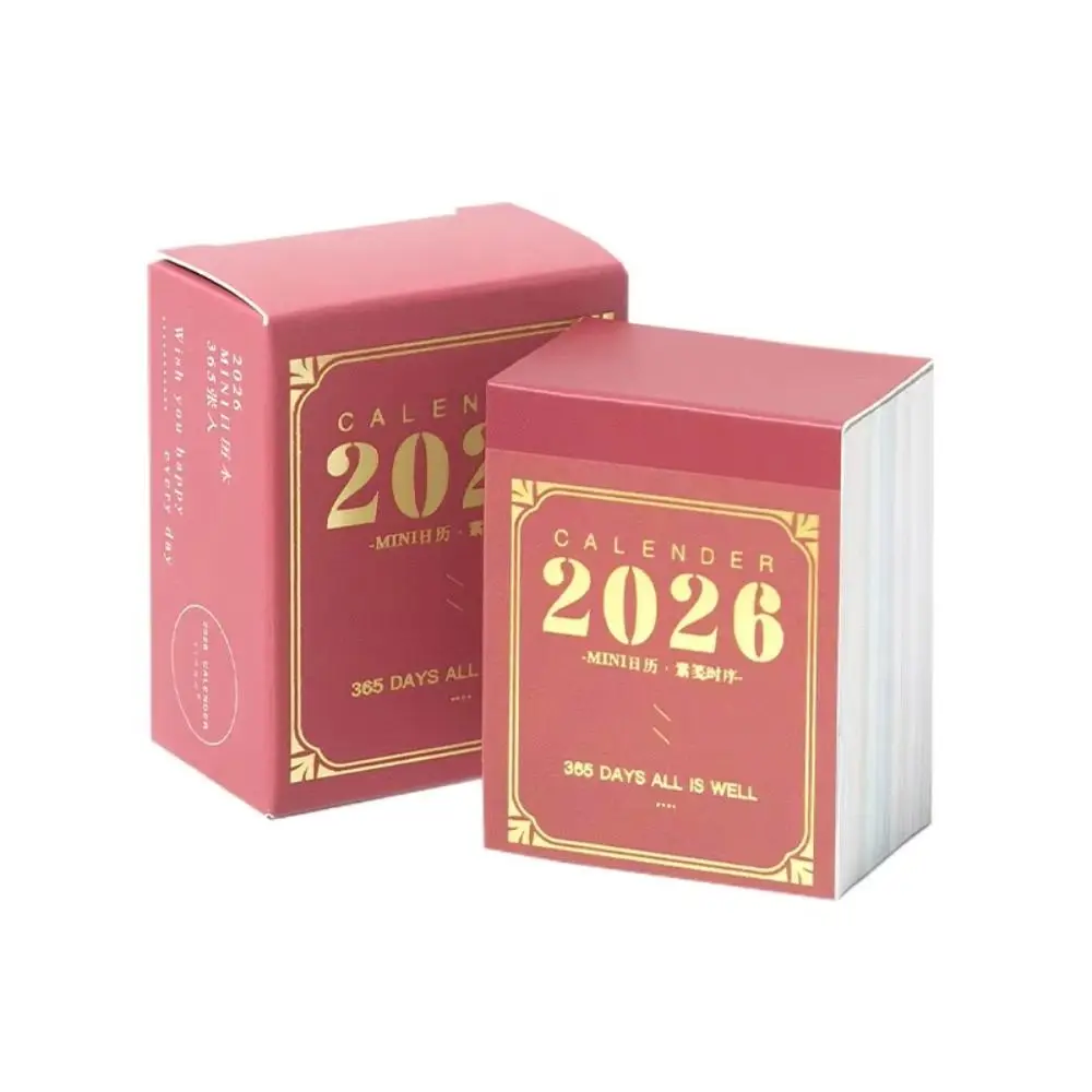 

New To Do List 2026 Calendar Waterproof Simple Mini Calendar Creative Lightweight Daily Planner Office School Home