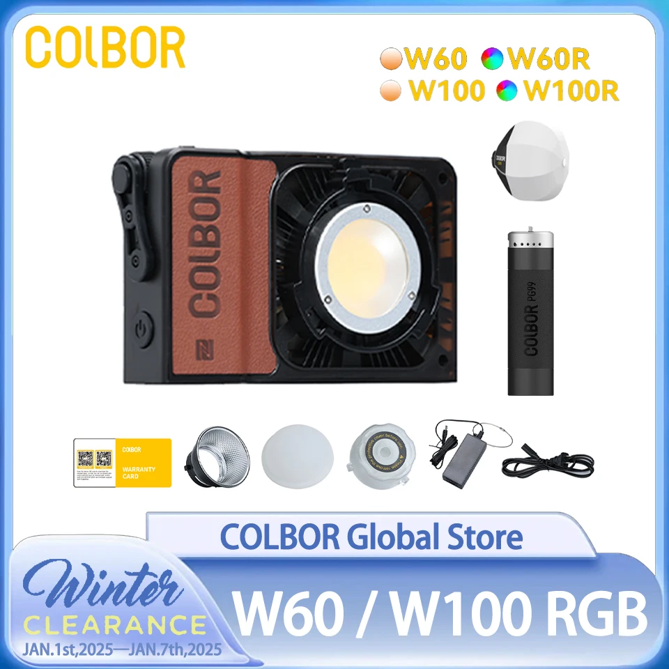 COLBOR Wonder W60 W100 RGB COB LED Video Light Pocket Lighting for Photography W100 Video YouTube TikTok Outdoor Shooting