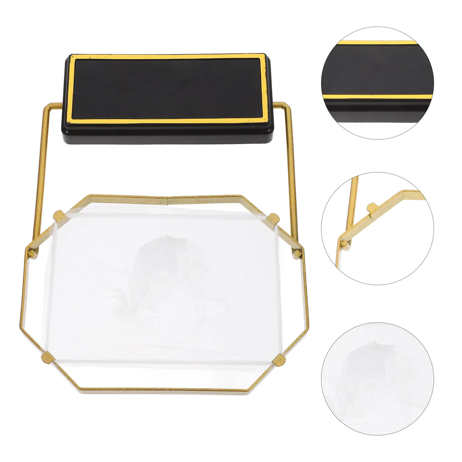 1Set Elegant Sturdy Iron ABS Nylon Sink Filter Rack with Disposable Mesh Bags Large Capacity Kitchen Residue Strainer Foldable