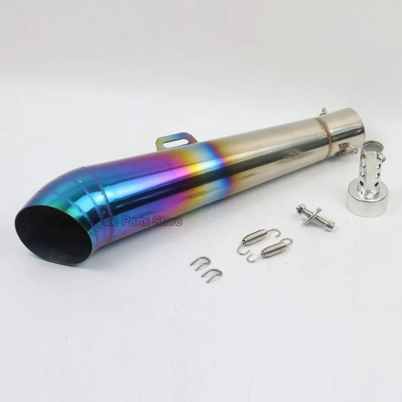 48.8MM 51MM Universal Inlet Modified Motorcycle Exhaust Muffler Pipe Fried Tube Escape Moto Stainless Steel