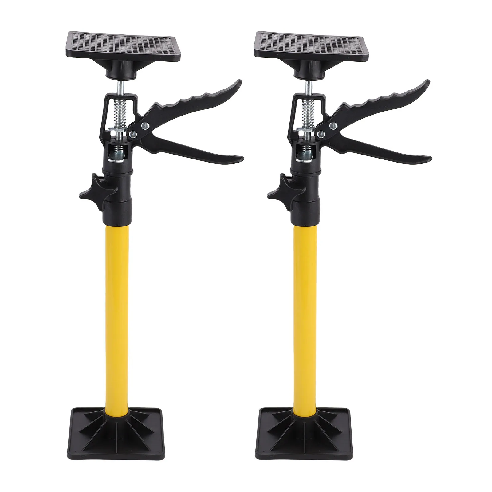 2 Sets Cabinet Jacks Metal Telescopic Support Pole for Cupboard Bathroom Cabinet Installation 50-115cm Yellow Cabinet Jacks