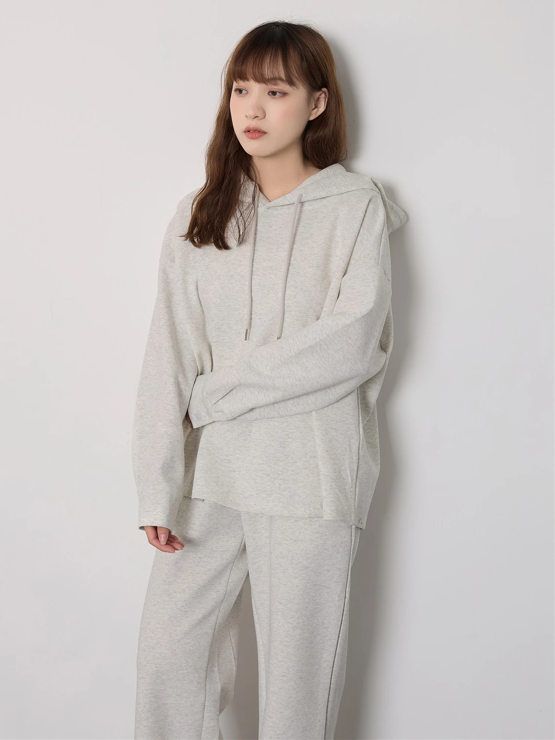 

High Quali Loose Long Sve Hoodie Pants Set Autumn Winter Cotton Faionable Women's Set 25-35 Years Olds