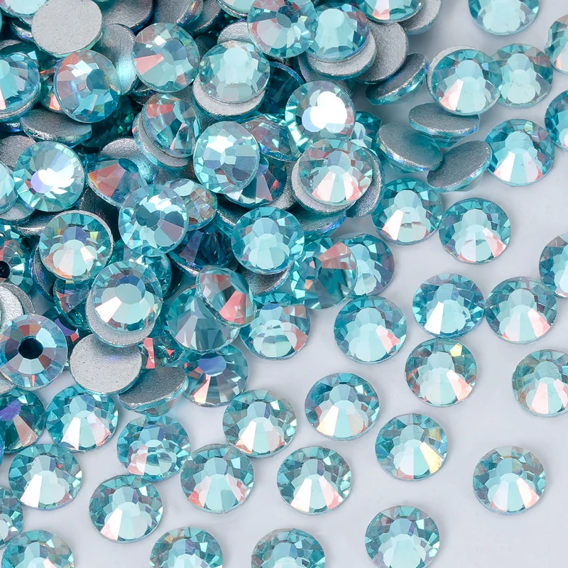 QIAO SS6-SS30 Glaskristall Nicht-Hotfix Strasssteine Glitzer Flache Rückseite Zum Aufkleben für Nagelkunst, Basteln, DIY Kristalldekoration – Detail 6