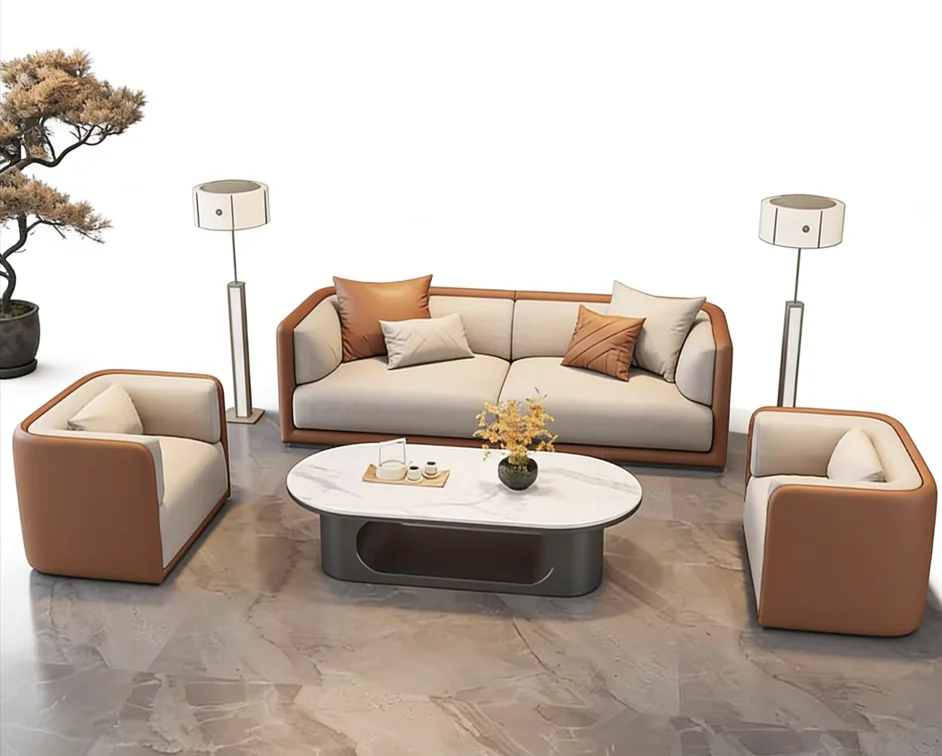 

#Contemporary Reception Lounge Sofa Set For Hotel Lobby