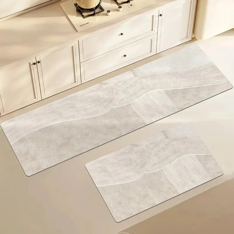 Kitchen Floor Mat Pvc Waterproof Vinyl Carpet Home Decoration Long Rug Oil-proof Non-slip Foot Mats Custom 주방 카펫 Alfombra Cocina - Detail 1
