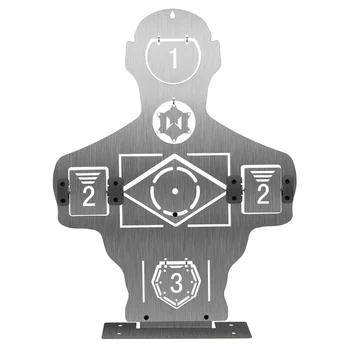 Objetivo de entrenamiento deportivo IPSC, objetivos de medio cuerpo de Metal, reinicio de rotación de 360 grados, caza táctica, equipo de Paintball Airsoft BB