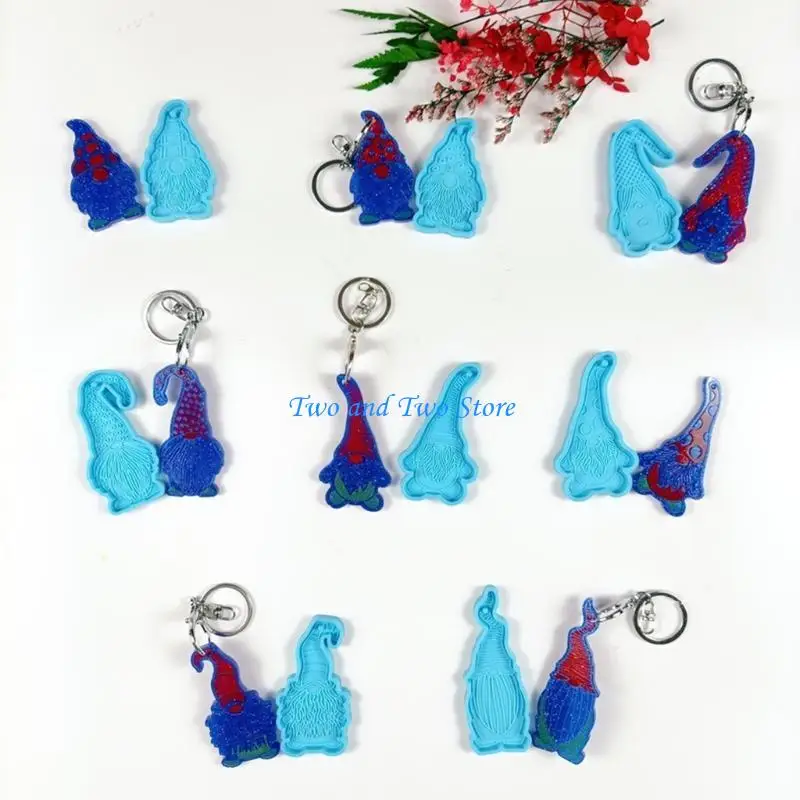 HX6F DIY Craft UV Epoxy Mold Handmade Keychain Jewelry Pendant Resin Casting Mold Handicrafts Necklace Earring Silicone Mould