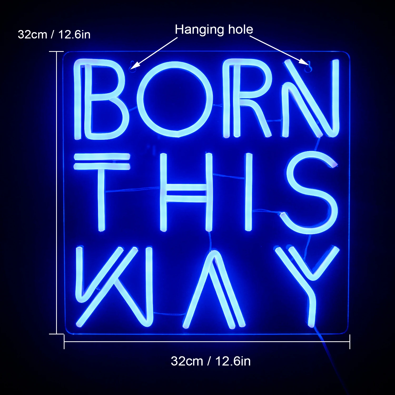 Born This Nay LED Neon Sign Light Bedroom Design Gaming Party Birthday Room Apartment Decorating Wall Lamps Room Light USB