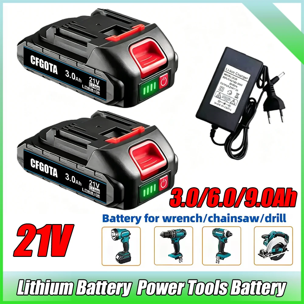 21V Battery Pack 5S2P Li-ion 3000mah 6000mah 9000mah Fast Charging Safety Certified for Makita 21V Electric Drill/Driver Tools