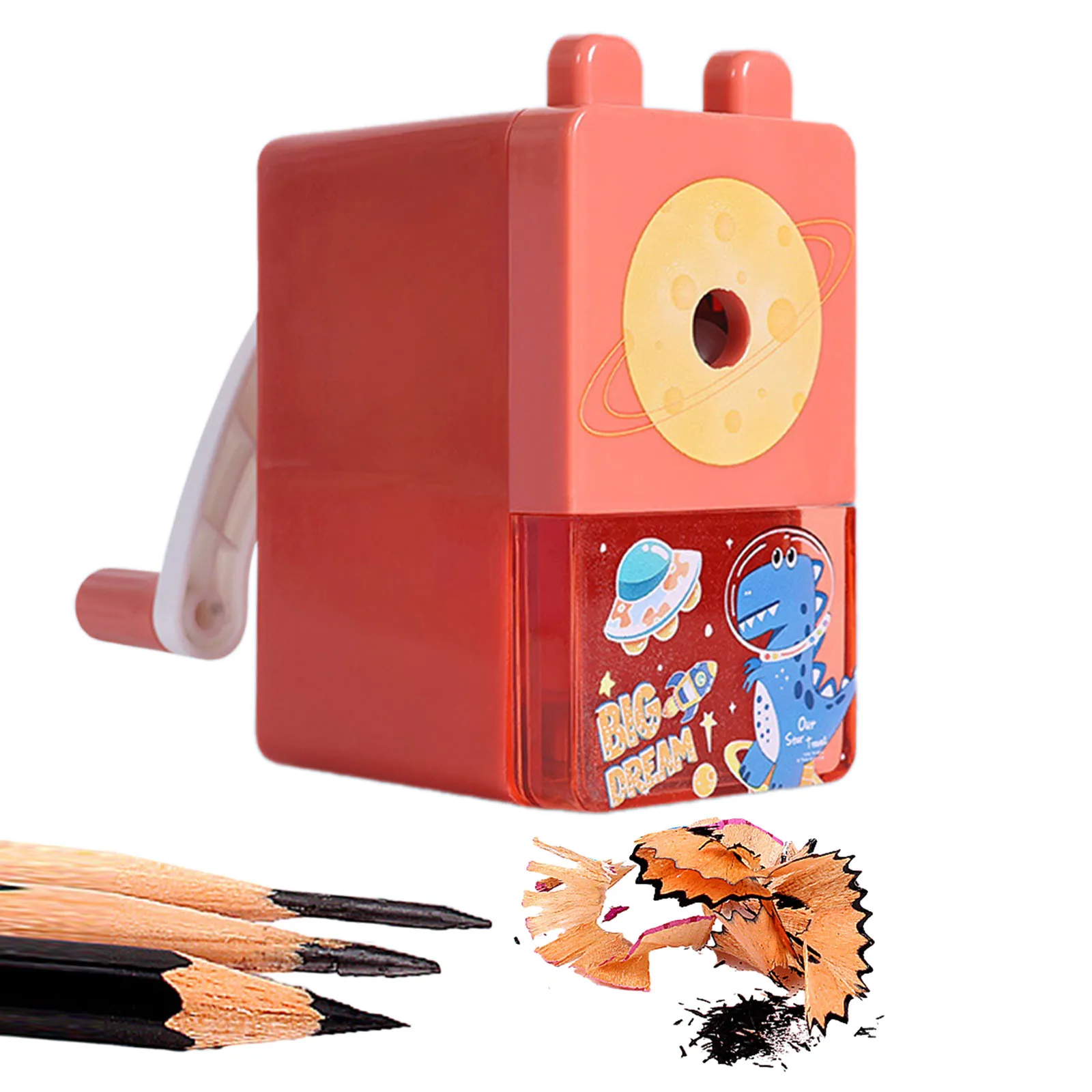 Manual Pencil Sharpener Funny Practical Fast Sharpen Cartoon Pencil Sharpener for Students School Teachers Boys Girls Classroom