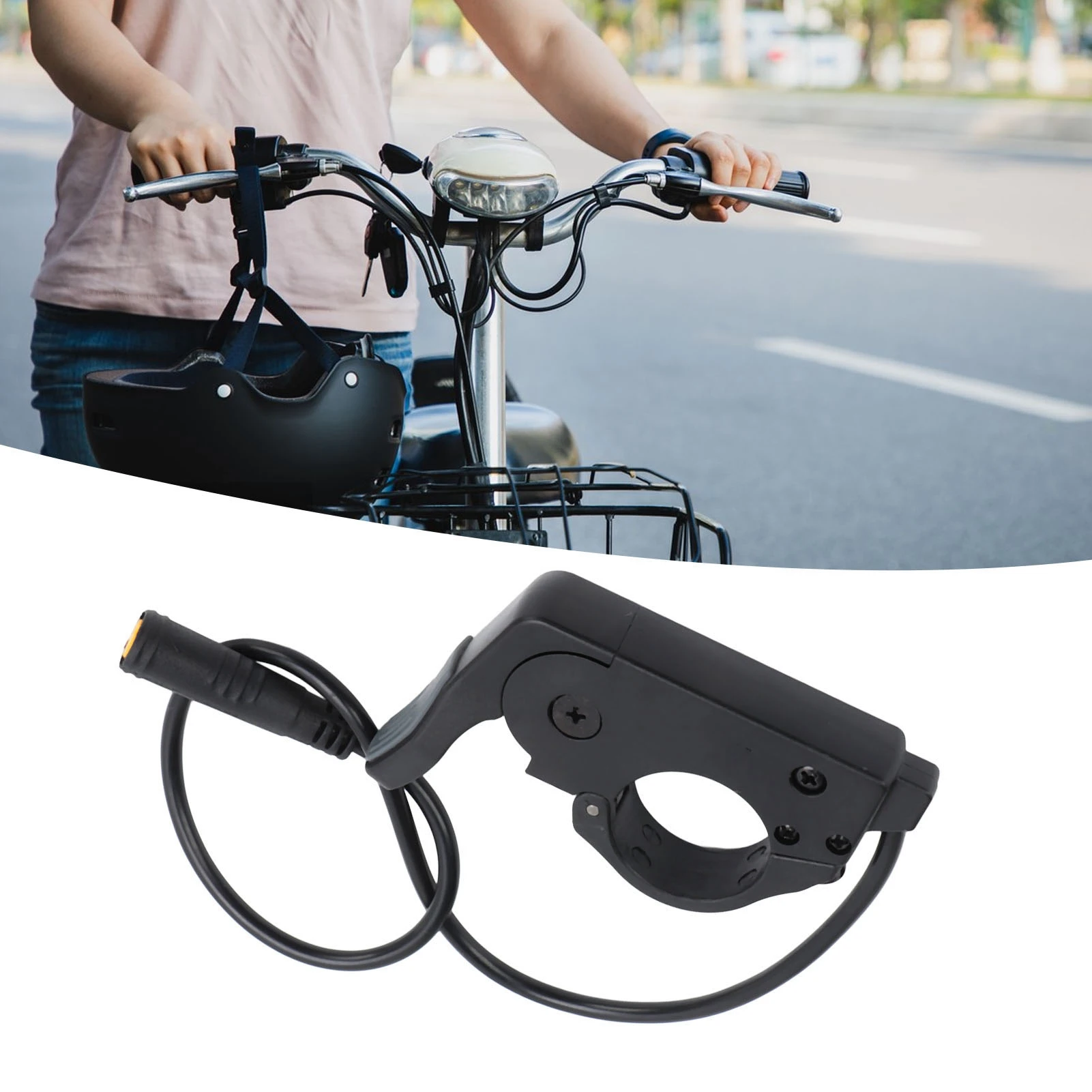 Acelerador de pulgar para bicicleta eléctrica, acelerador de pulgar de liberación rápida para manillar izquierdo y derecho Bafang BBS01 02 BBSHD