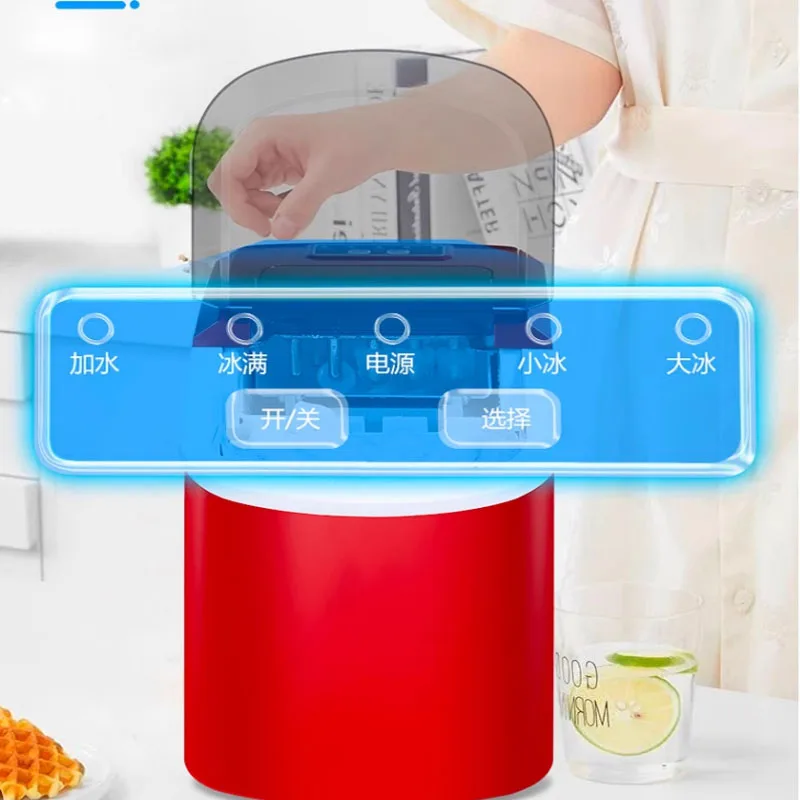 Macchina per il ghiaccio piccola per uso domestico, macchina per fare cubetti di ghiaccio da tavolo commerciale automatica, macchina per il ghiaccio, negozio di tè, caffetteria