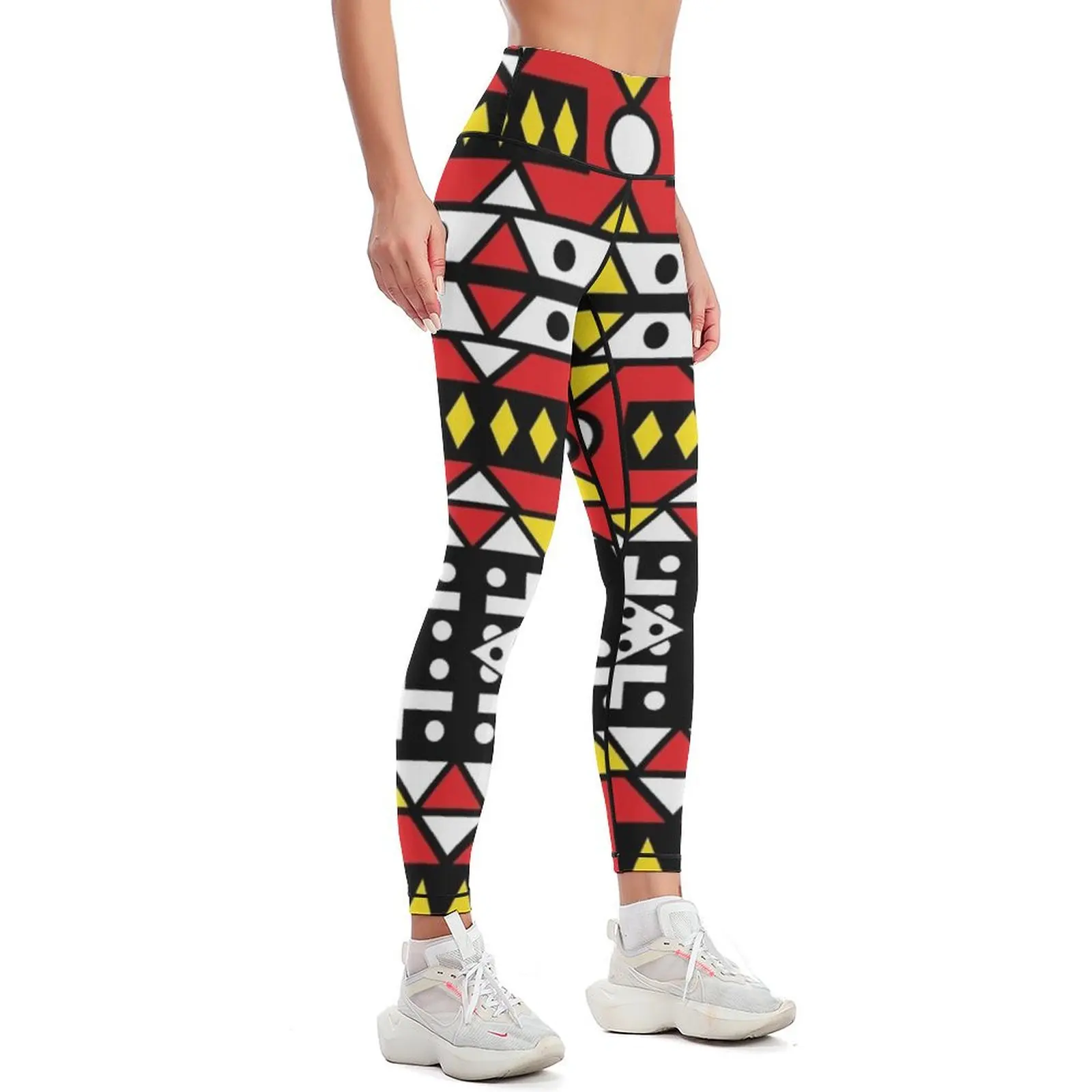 African pattern wax design Kizomba Samakaka Ankara print Angola Leggings Female legging pants gym clothing Womens Leggings