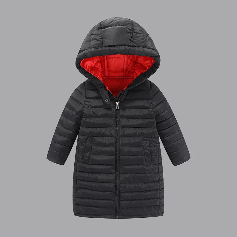 Girls Down Coat Jacket Cotton Windbreak 2023 Long Warm Plus Thicken Velvet Winter Children's Clothing -10 Degrees Below Zero