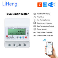 Tuya WiFi single-phase 4P 100A Bi-directional Smart energy meter over-under voltage intelligent leakage protection  Smart Life