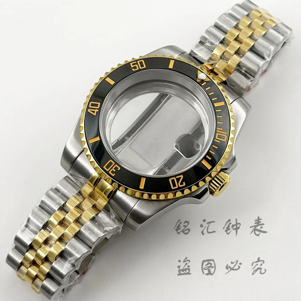 

40MM Glide Lock Clasp Diver Waterproof Sapphire Crystal Watch Case For ​NH34 NH35 NH36 NH38 NH39 NH70 NH72 ETA 2824 Movement