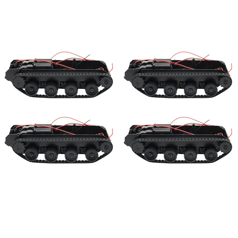 

Daily 4X Rc Tank Smart Robot Tank Car Chassis Kit Rubber Track Crawler For Arduino 130 Motor Diy Robot Toys For Children
