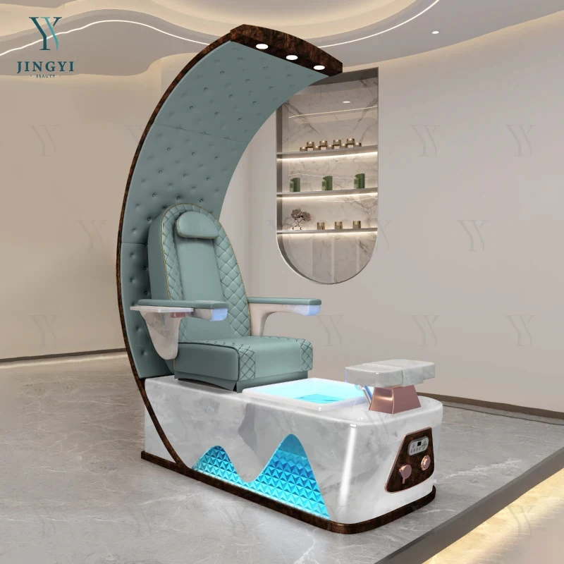 Best Selling Commercial Furniture Luxury Light Surfing Foot Spa Pedicure Chair with Back Massage Sillas De Pedicure Salon