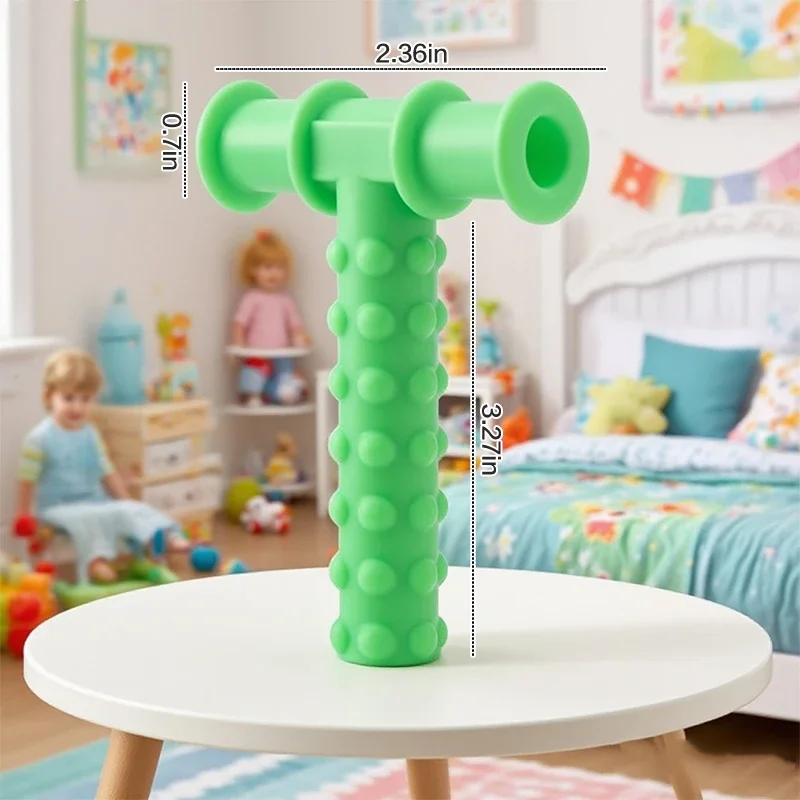 طفل مضغ أنبوب الكلام العلاج الأسنان مدلك الأطفال أدوات الحديث للتوحد الحسية التحدث تدريب إعادة تأهيل عضلات الفم